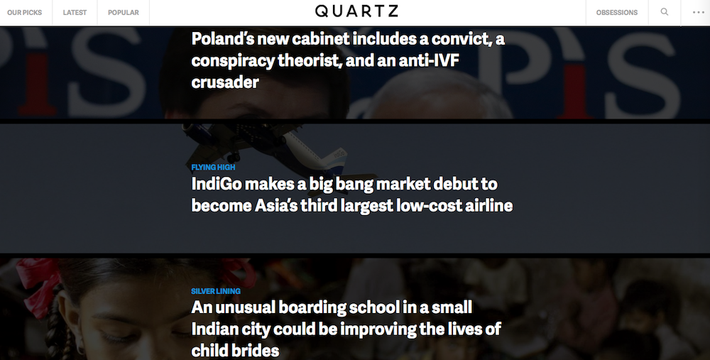 Quartz - Homepage